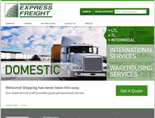 Tablet Screenshot of express-freight.com